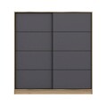 Dulap pentru haine, Minerva, Kale, 180x190x52 cm, PAL, Dore / Antracit