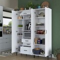 Dulap multifunctional, Rani, JE131, 150x198.6x40 cm, PAL, Alb