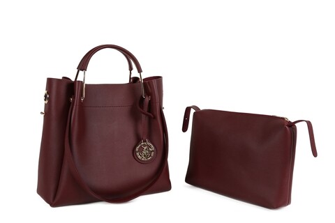 Geanta Beverly Hills Polo Club, 396, piele ecologica, visiniu