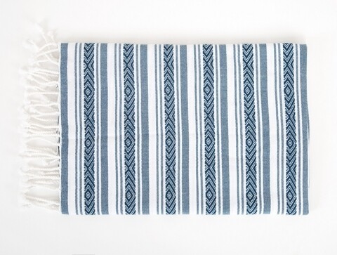 Prosop de plaja velois, irya home, 90x170 cm, albastru