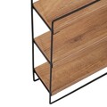 Raft de perete, Puqa Design, Eve, 37x46x12 cm, PAL, Stejar / Negru