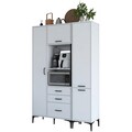 Dulap multifunctional, Rani, JE118, 130x198.6x40 cm, PAL, Alb