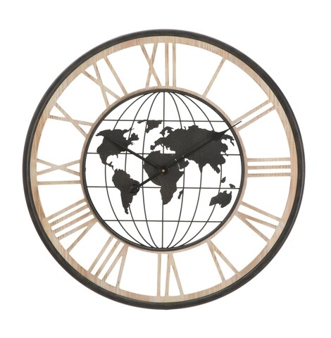 Ceas de perete World, Mauro Ferretti, Ø 70 cm, fier, multicolor ceas