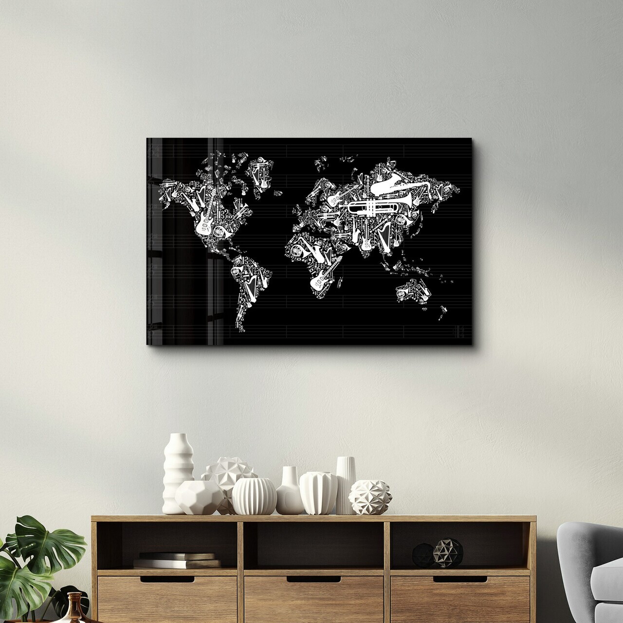 Tablou decorativ, CAM-3024, Dimensiune: 35 x 55 cm, Multicolor — imaginea 2