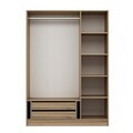 Dulap pentru haine, Hanah Home, Nisa, 135x210x52 cm, Dore
