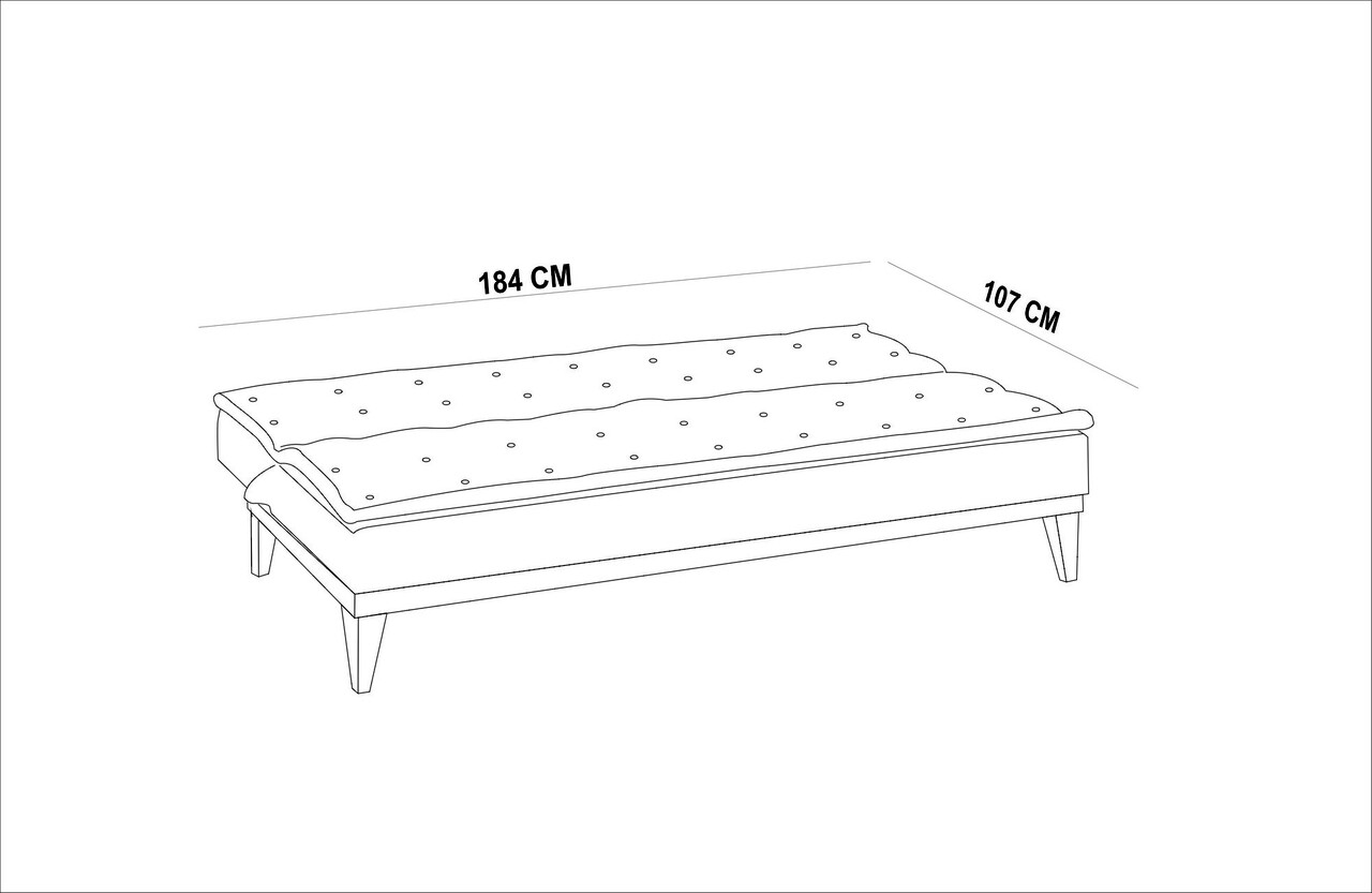 Canapea Extensibila Cu 3 Locuri, Unique Design, 867UNQ1333, Lemn De Carpen, Antracit