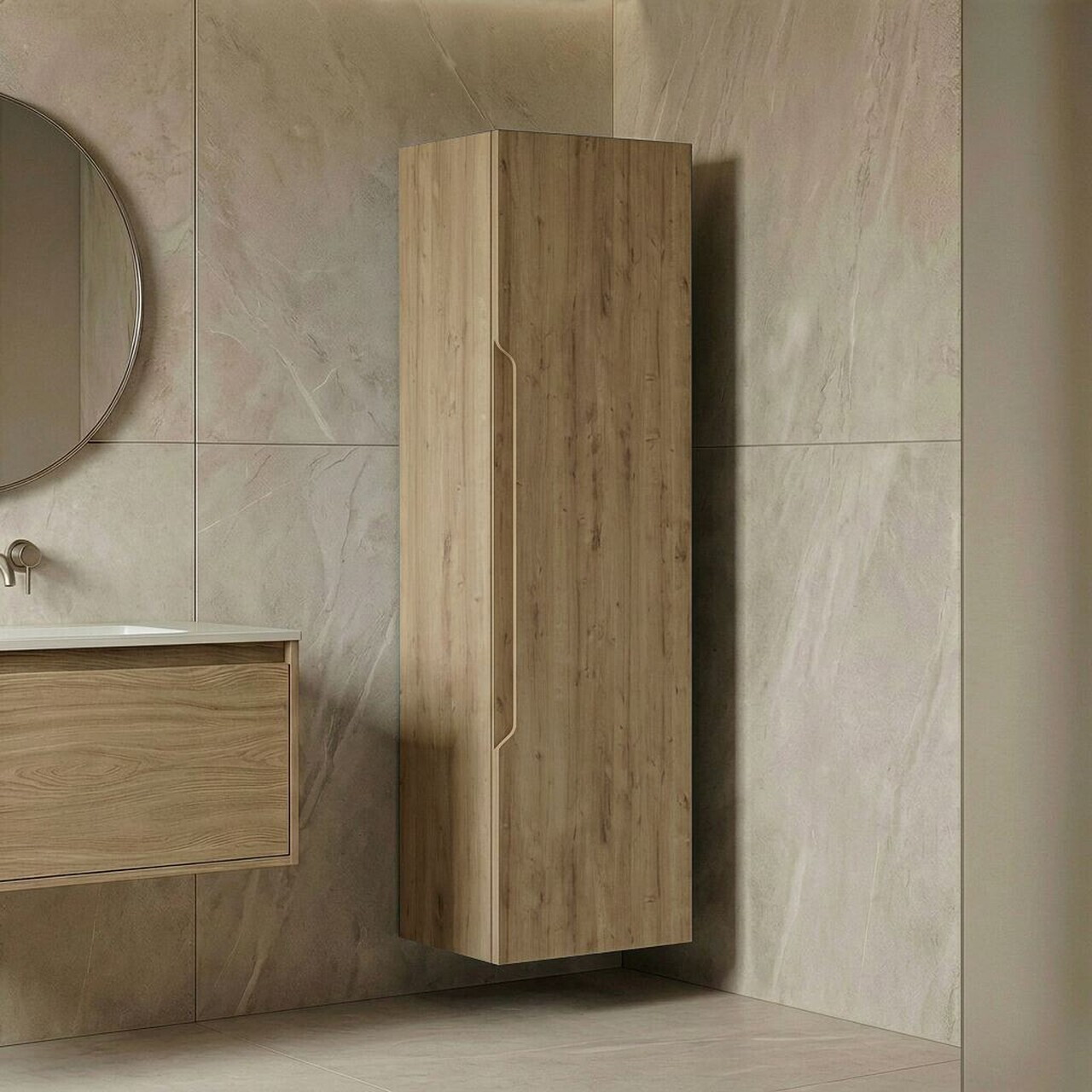 Dulap de baie, Hanah Home, Messina 40, Stejar