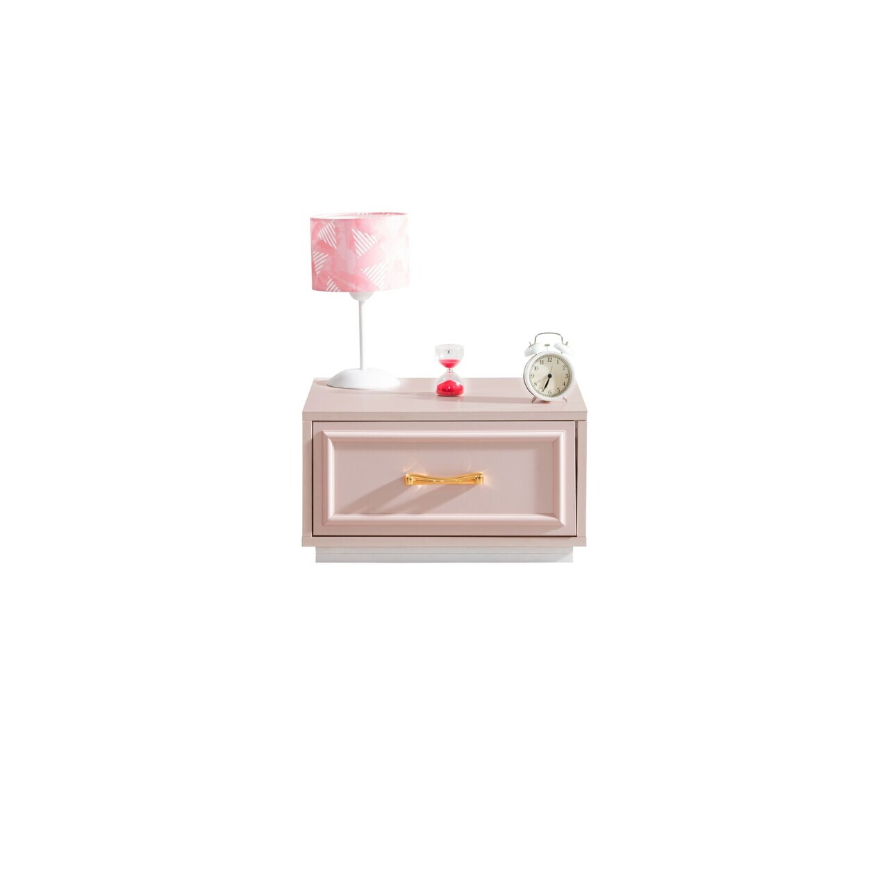 Noptiera, Hanah Home, Rosa, 55x30x45 cm, PAL, Roz/Alb - view 3