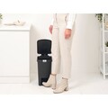Cos de gunoi cu pedala, Brabantia, StepUp, 16 L, 29.6x22.3x41.1 cm, polipropilena, gri inchis