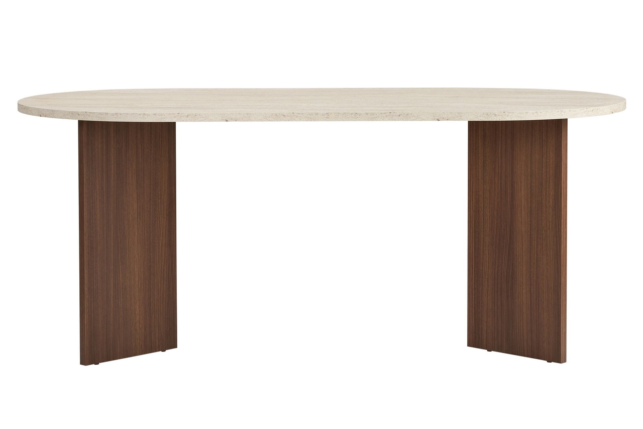 Masa, Nordure, Sablin, 180x75x90 cm, Travertin / Nuc - view 5