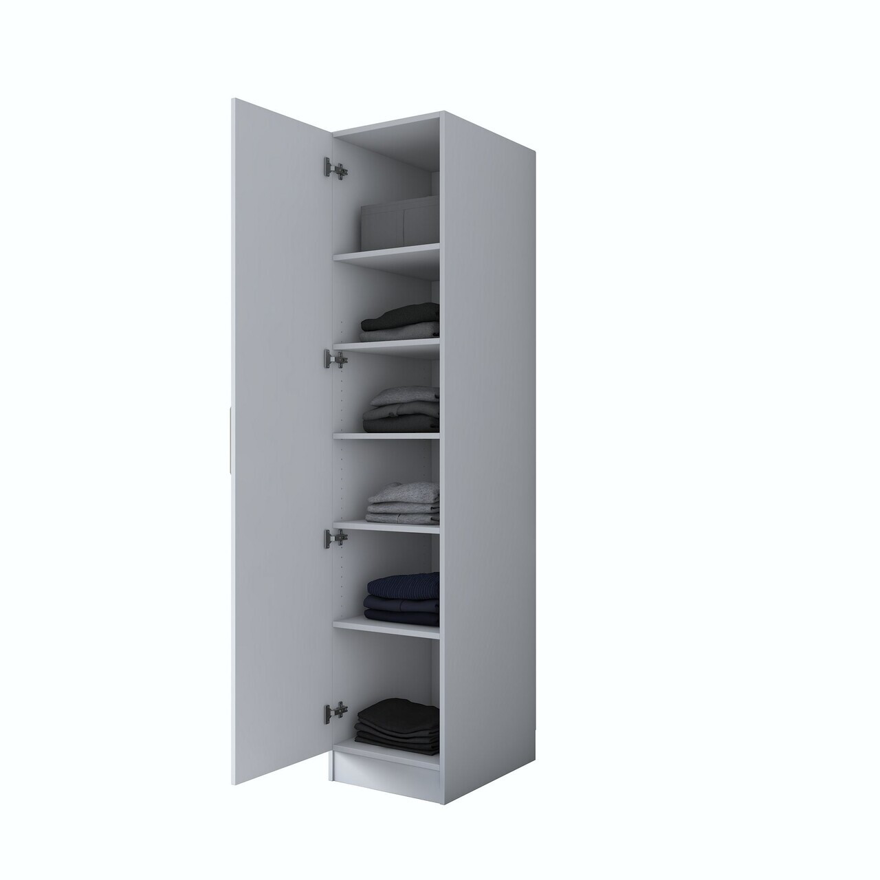 Dulap pentru haine, Hanah Home, BA162, 45x210x57.5 cm, PAL melaminat, Alb - view 8