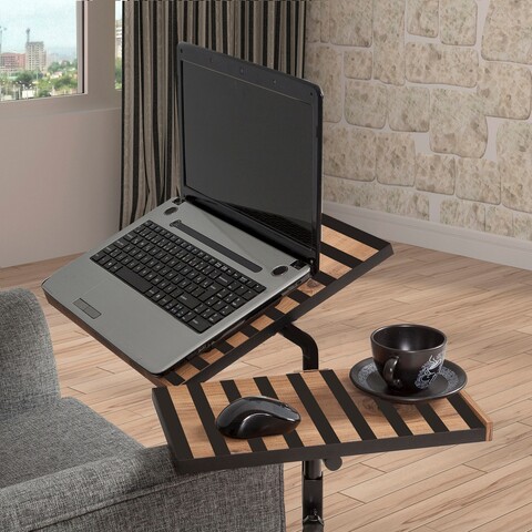 Masuta pentru laptop Glen 768, Sapphire, 67×45.5×87 cm, natural/negru 67x45.5x87