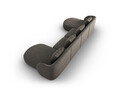 Coltar panoramic 5 locuri, Tulum, Cosmopolitan Design, 330x156x70 cm, tesatura chenille, gri
