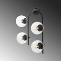 Aplica de perete, Fulgor, 942FLG2113, Metal, Negru