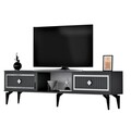 Comoda TV, Olivia, Nil, 150x44.6x29.6 cm, PAL, Antracit / Argintiu