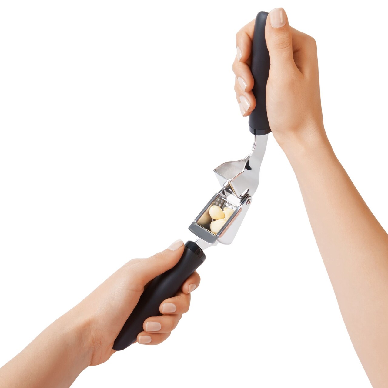 Presa usturoi, inox, "SoftWorks" - OXO - imagine 3