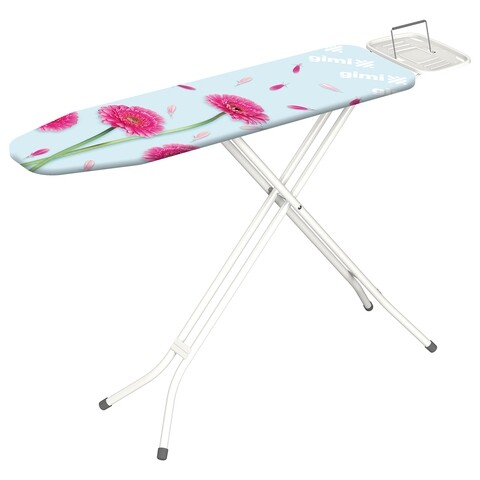 Masa de calcat, Gimi, Classic, 110 x 33 x 90 cm, otel/bumbac, gerbera