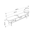 Comoda TV, Decortie, Ada, 188 x 42.6 x 40 cm, pal melaminat, stejar
