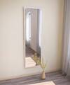 Oglinda decorativa, Siam, Tessa, 50x160x2.2 cm, MDF , Alb