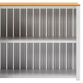 Set masa + 4 taburete Tribola, 180x100x105 cm / 36/50x75 cm, aluminiu, alb/natur