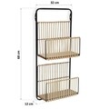 Raft de perete Gunner , Versa, 32 x 12 x 68 cm, ratan/metal