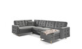 Coltar extensibil reversibil 5 locuri ELTAP, AsdU-08, Asgard, 326x202x93 cm, lemn/poliester, gri