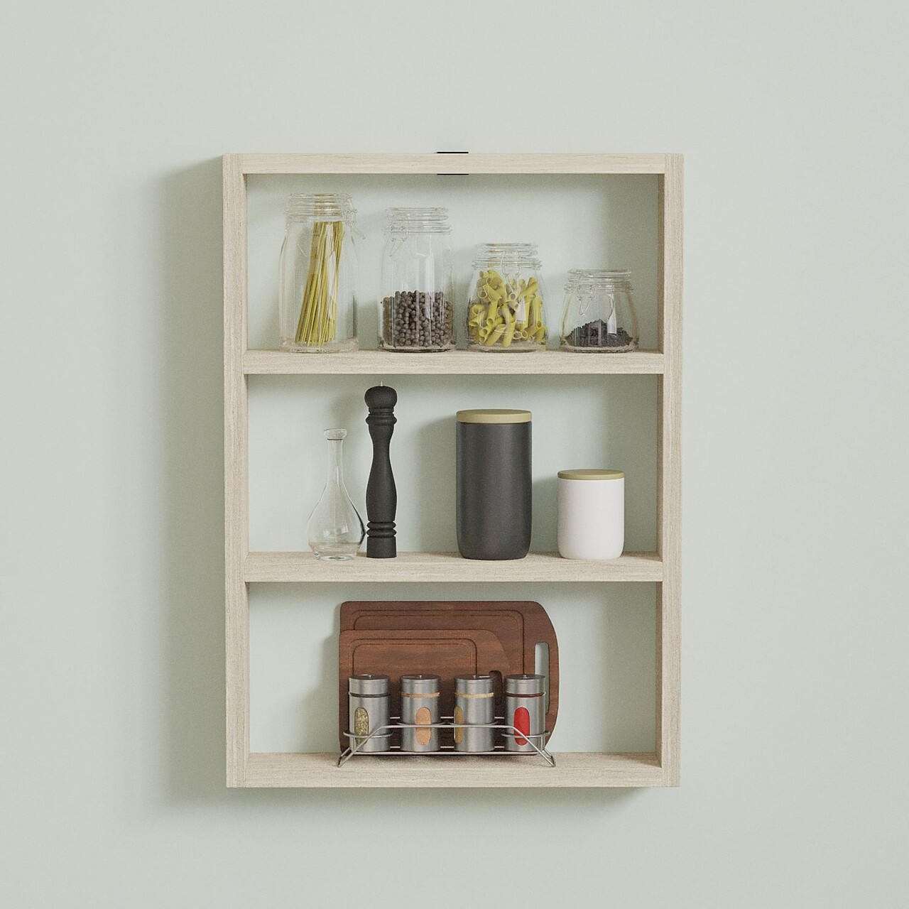 Raft de perete, Puqa Design, Pr1-T, Travertin - 1 | YEO