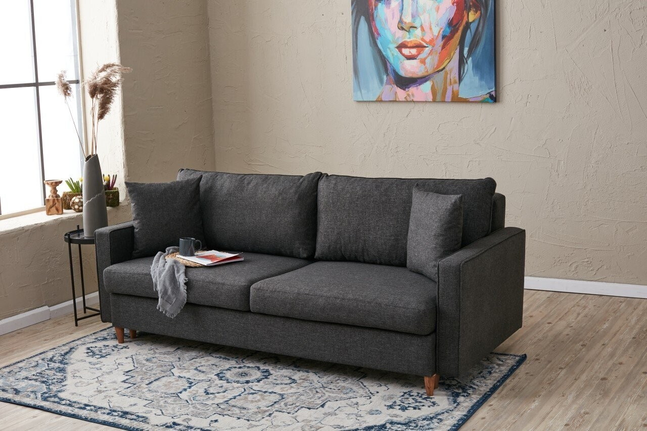 Canapea extensibila 3 locuri, Atelier del Sofa, 613LFS1107, Antracit — imaginea 2