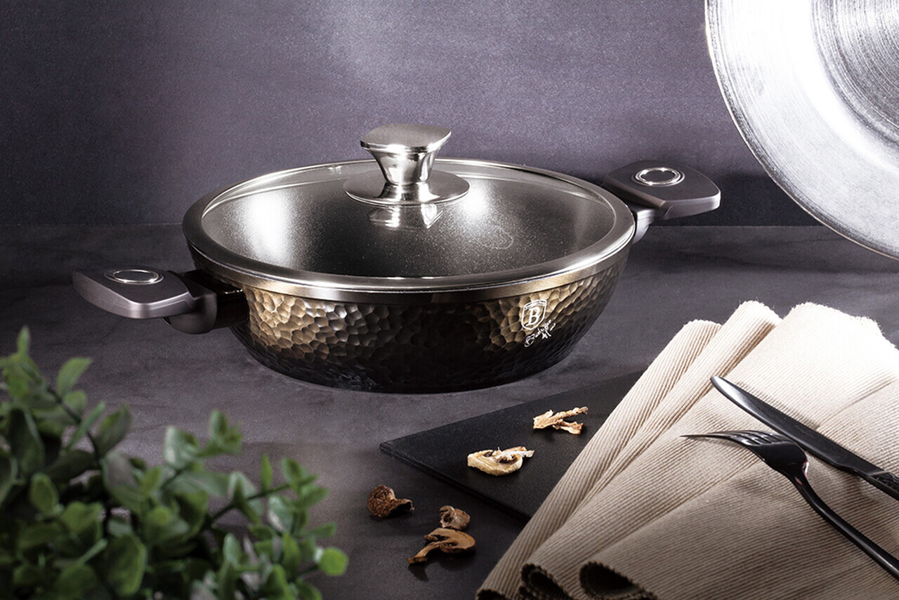 Oala cu capac Berlinger Haus, Primal Gloss, 24 cm, 2.3 L, aluminiu forjat, negru - imagine 15