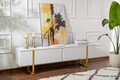 Comoda TV, Nordure, Serenity, 180x50x29 cm, PAL, Alb/Auriu