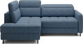 Coltar extensibil stanga 3 locuri ELTAP, LT-40RAQ, Barea, 208x160x100 cm, lemn/poliester, albastru