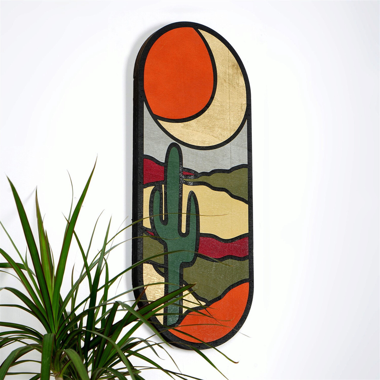 Decoratiune de perete, ART059, PAL, Dimensiune: 53 x 22 x 2 cm, Multicolor - 2 | YEO