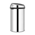 Cos de gunoi cu soft touch, Brabantia, Brilliant Steel, 60 L, 40x40x71 cm, otel, argintiu