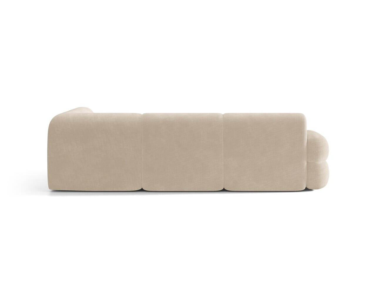 Coltar dreapta 5 locuri, Neo, Micadoni Home, 295x210x83 cm, tesatura Chenille, bej deschis — imaginea 2