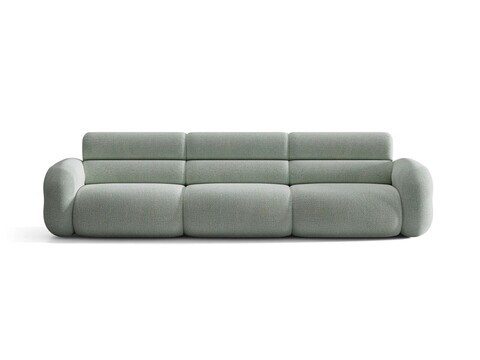 Canapea 4 locuri, Neo, Micadoni Home, 305x100x83 cm, tesatura Chenille Silencio, albastru muted