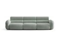 Canapea 4 locuri, Neo, Micadoni Home, 305x100x83 cm, tesatura Chenille Silencio, albastru muted