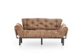 Canapea extensibila cu 3 locuri, Futon, 859FTN2868, Metal, Maro deschis