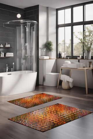 Set covorase de baie, Cartwright, CT-5010, Poliester, Multicolor