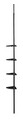 Etajera extensibila de colt, Allstar, Opal, 19.5 x 26 x 85-250 cm, metal, negru