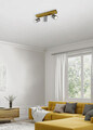 Plafoniera Marley, TRIO, 44x9x16 cm, 35W, 3x GU10, metal, argintiu mat/natur