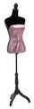Cuier Manechin, Mauro Ferretti, 37x23x165 cm, inaltime ajustabila, lemn de pin, roz