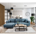 Coltar extensibil stanga 4 locuri ELTAP, LT-100VE, Dalia, 289x190x95 cm, lemn/poliester, albastru deschis