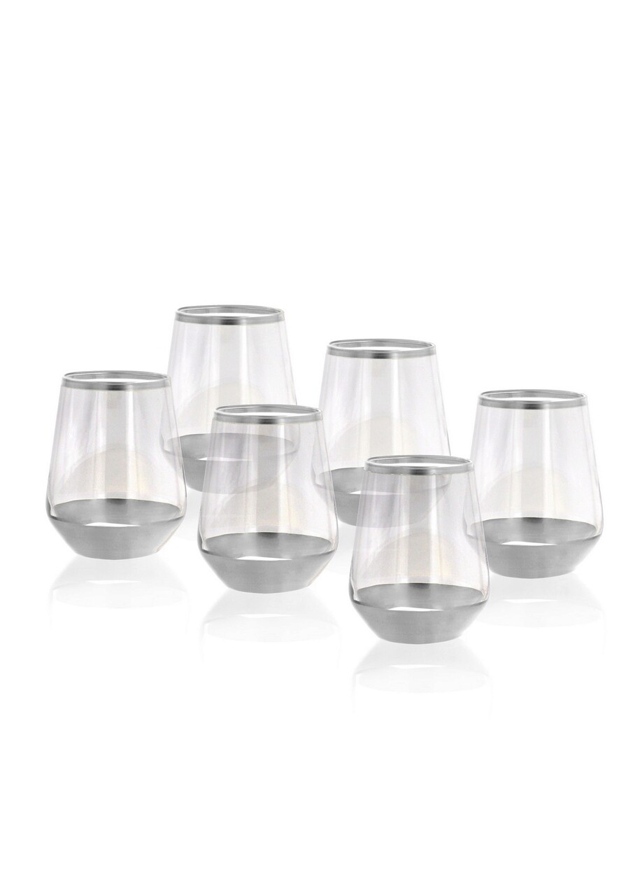 Set pahare, Mia - Kitchenware, 280TMA1747, Sticla , 9x9x8 cm, 6 piese, Argintiu