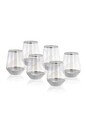 Set pahare, Mia - Kitchenware, 280TMA1747, Sticla , 9x9x8 cm, 6 piese, Argintiu