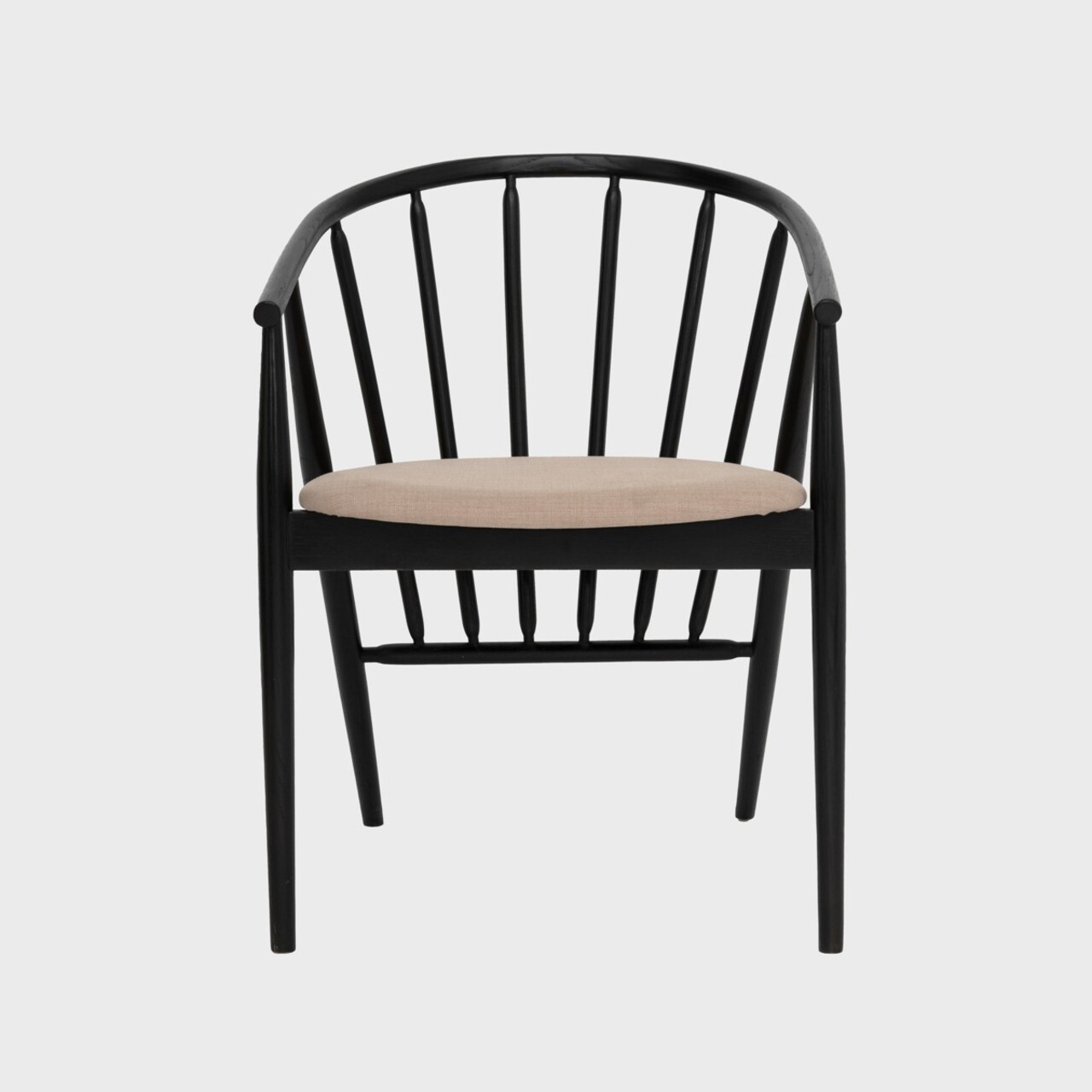 Scaun Calido, Homla, 58x55x78 cm, lemn/poliester, negru - 2 | YEO