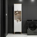 Dulap multifunctional, Hanah Home, Viona, 45x180x30 cm, Coș adânc / Alb