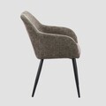 Scaun Sella, Homla, 59.5x57x83 cm, metal/poliester, maro