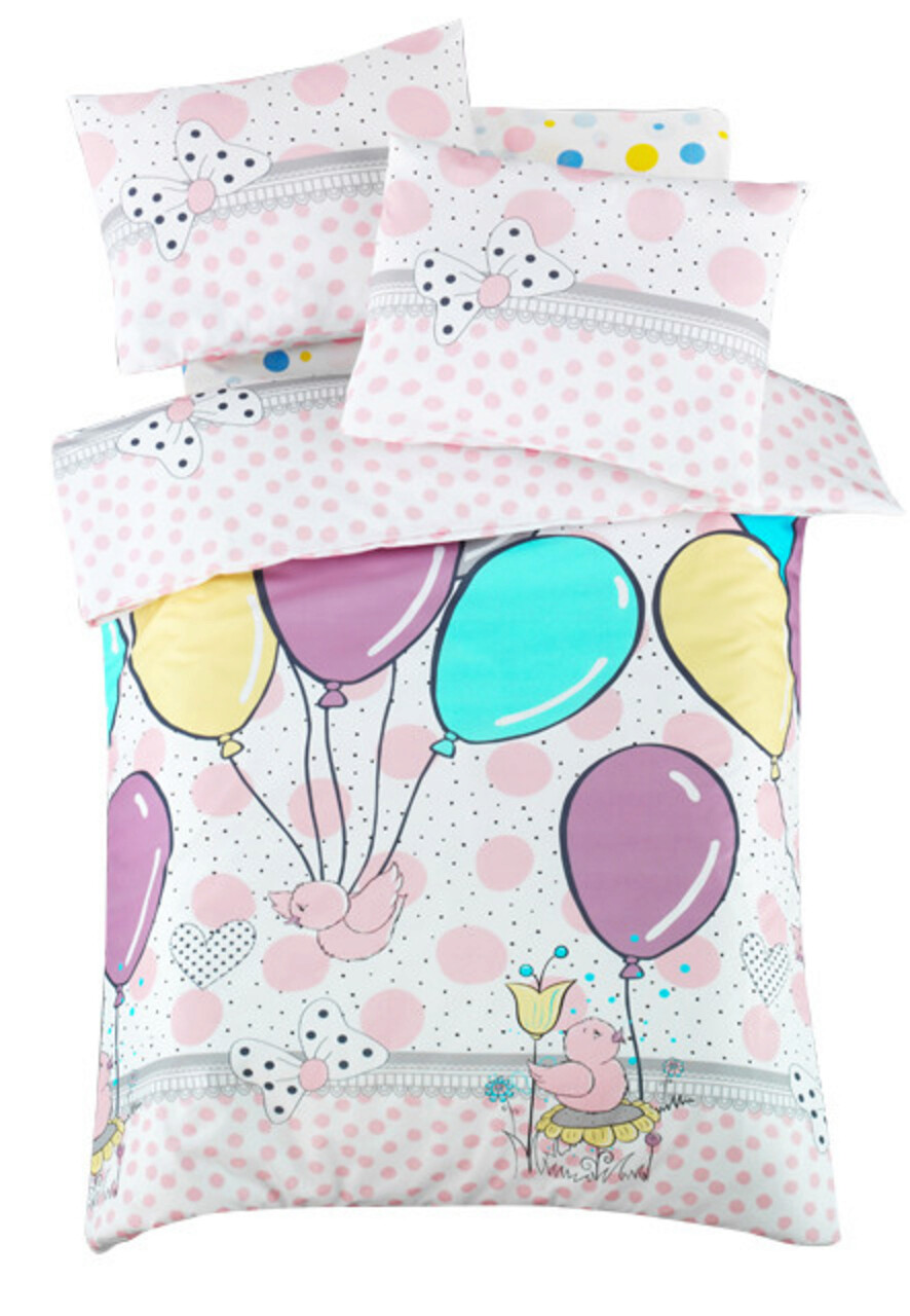 Lenjerie De Pat Pentru Copii, Balloons, Patik, Bumbac Ranforce