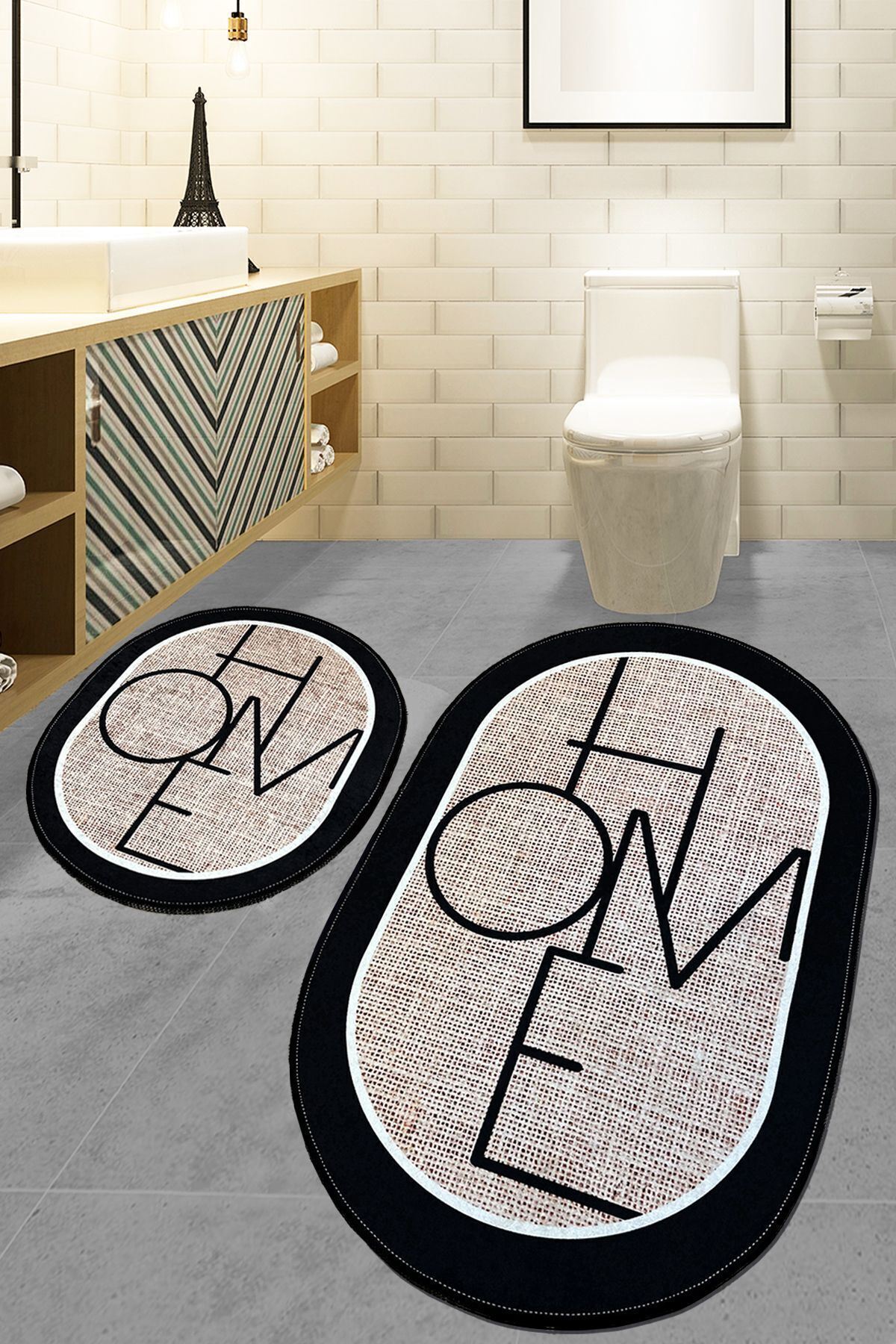 Set covorase de baie, L'essentiel Maison, Mohe, Multicolor