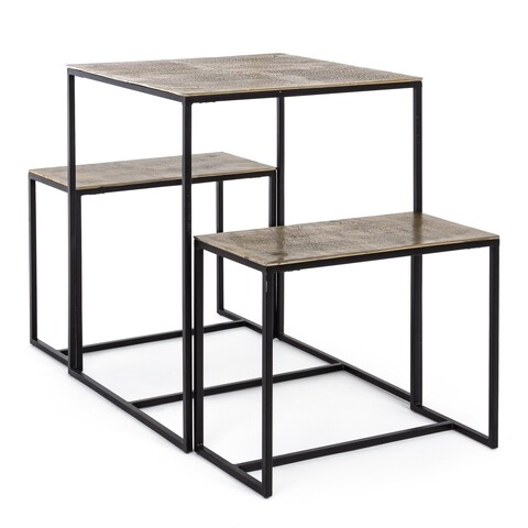 Set masa si 2 scaune Namira, Bizzotto, 60 x 60 x 75 cm, otel Masute living